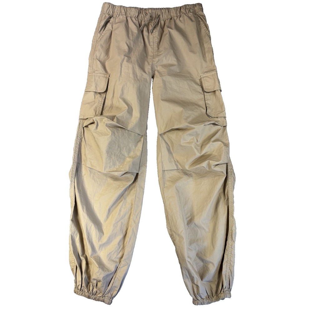 Treasure & Bond Parachute Pants Kids XL 14 16 Khaki Cargo Baggy Y2K Streetwear